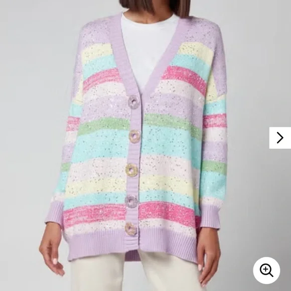 OLIVIA RUBIN Purple and Pink Cardigan Sweater XS - Picture 2 of 7